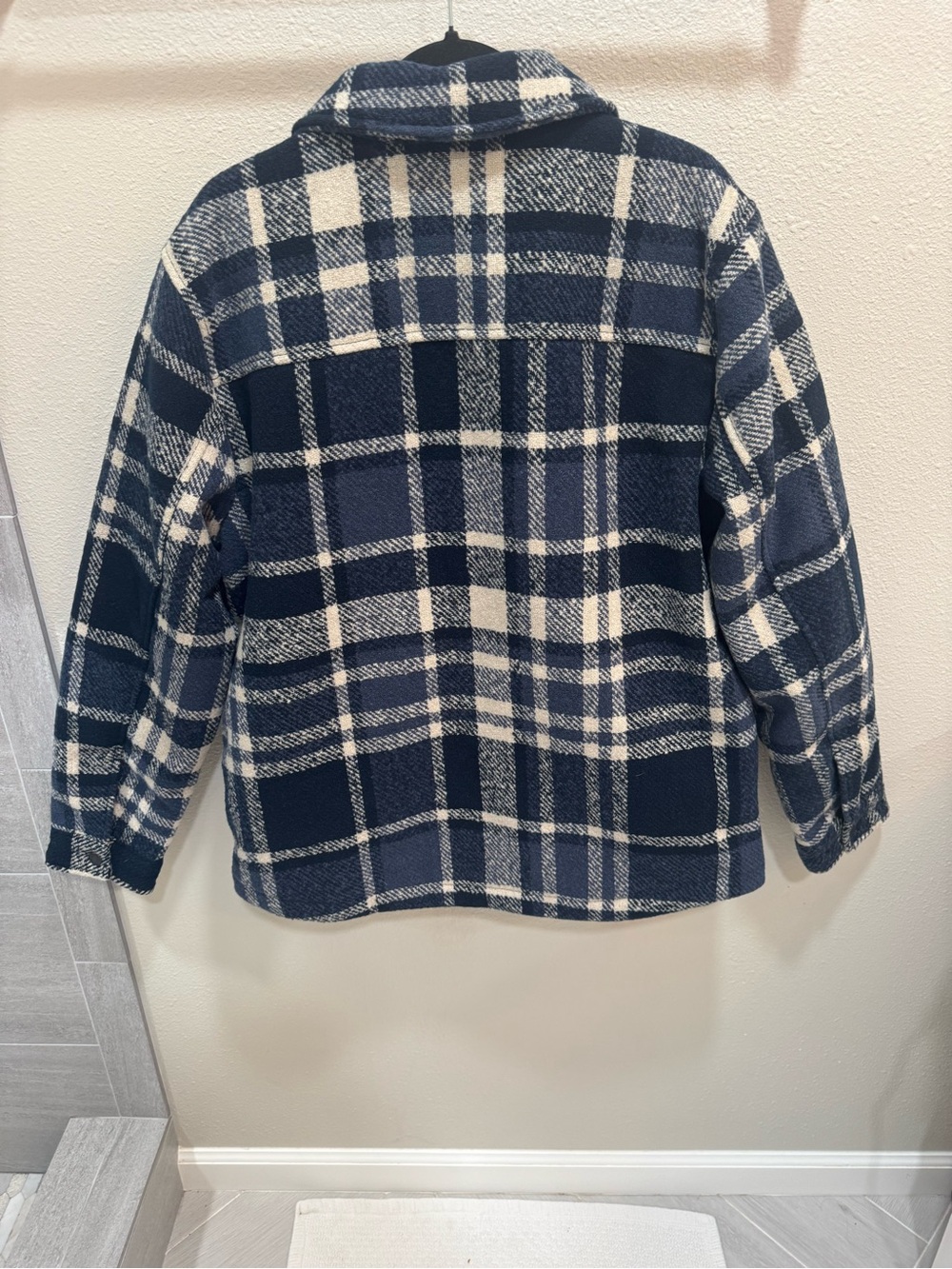 Levi's Men's Blue Plaid Shacket Coat Lined and Insulated Size M Cabincore Work - Picture 5 of 13